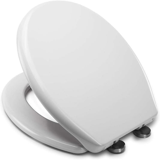 Croydex SafeFlush Toilet Seat Anti-Bacterial Soft Close Hinges Quick Release