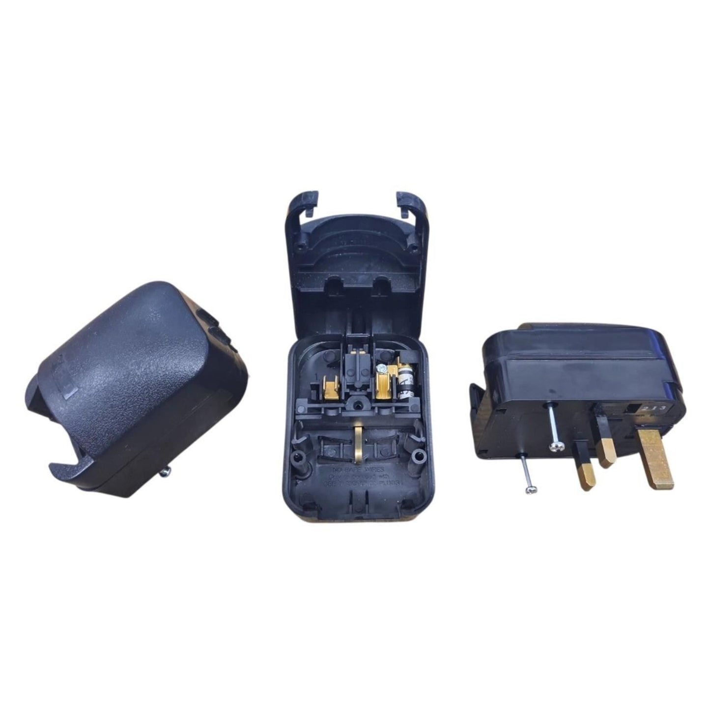PowerConnect 5A Euro Transformer UK Converter 2 Pin Schuko to UK 3 Pin Plug Screw Lock 3 Pack (Copy)