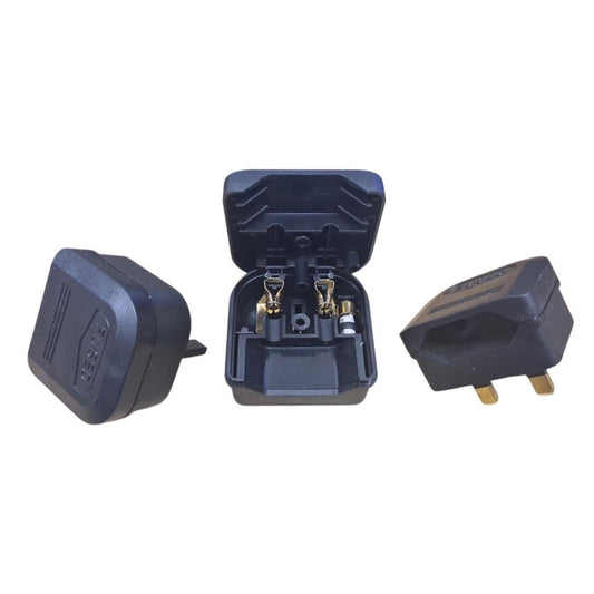 PowerConnect 5A Euro Transformer UK Converter 2 Pin European to UK 3 Pin Plug Screw Lock 3 Pack
