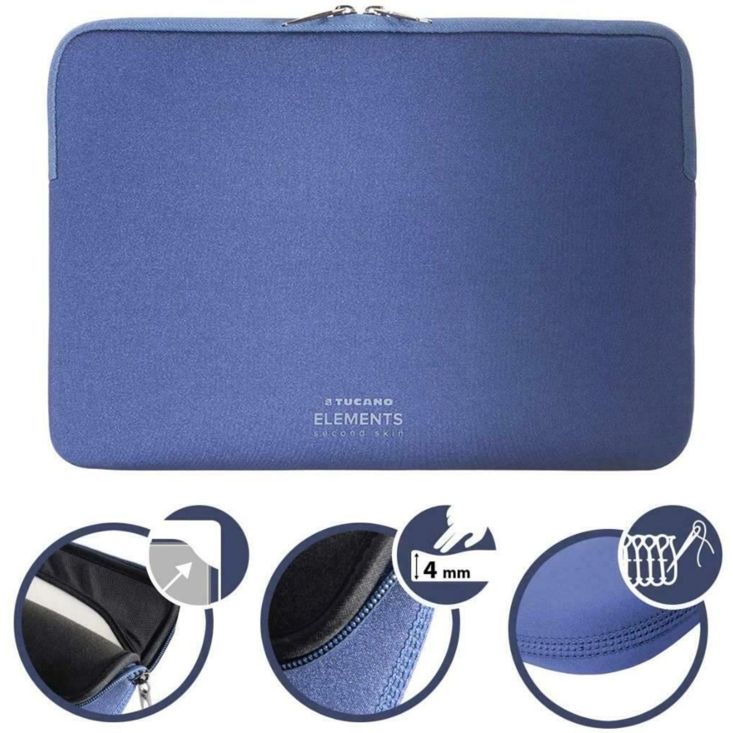 Tucano 2nd Skin New Elements Sleeve For 11 inch MacBook Air Blue BF-E-MBA11-B