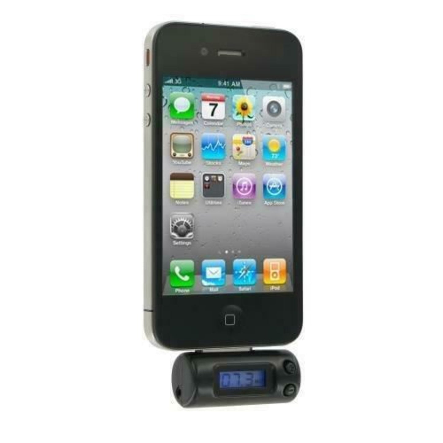 Kit FM Transmitter Compatible with iPod/iPhone/iPad 30 Pin Devices Black