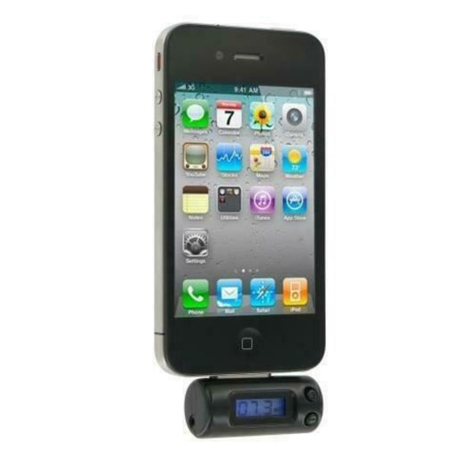 Kit FM Transmitter Compatible with iPod/iPhone/iPad 30 Pin Devices Black