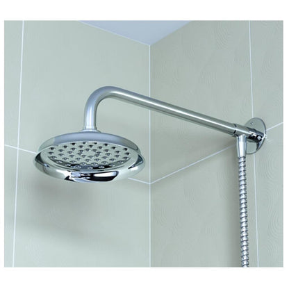 Croydex Traditional Rain Shower Head Arm & Hose 173mm Universal Connection