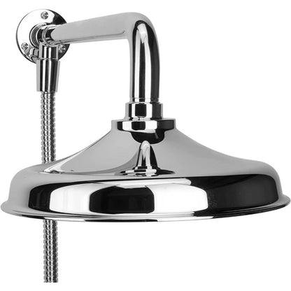 Croydex Traditional Rain Shower Head Arm & Hose 173mm Universal Connection