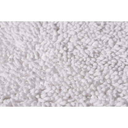 Croydex White Chenille Cushioned Bathroom Rug Slip-Resistant Backing 80x50cm