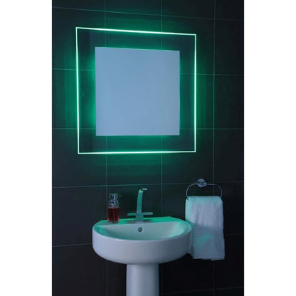 Croydex Oakley Colour Change Illuminated Mirror Hang 'N' Lock 700 x 700 x 45 mm