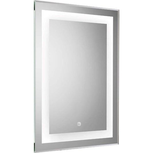 Croydex Rookley LED Illuminated Mirror Hang 'N' Lock Silver 700 x 500 x 30 mm
