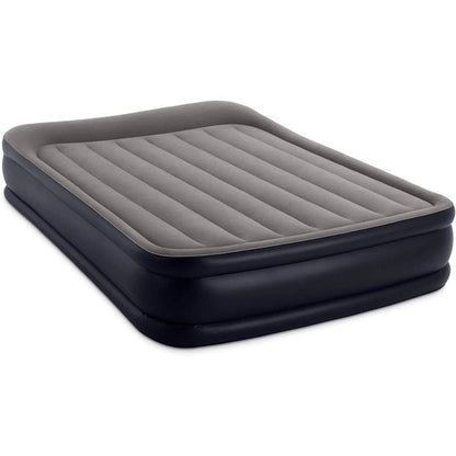 Intex Queen Deluxe Plus Pillow Rest Air Bed with Built in Pump 152 x 203 x 42 cm
