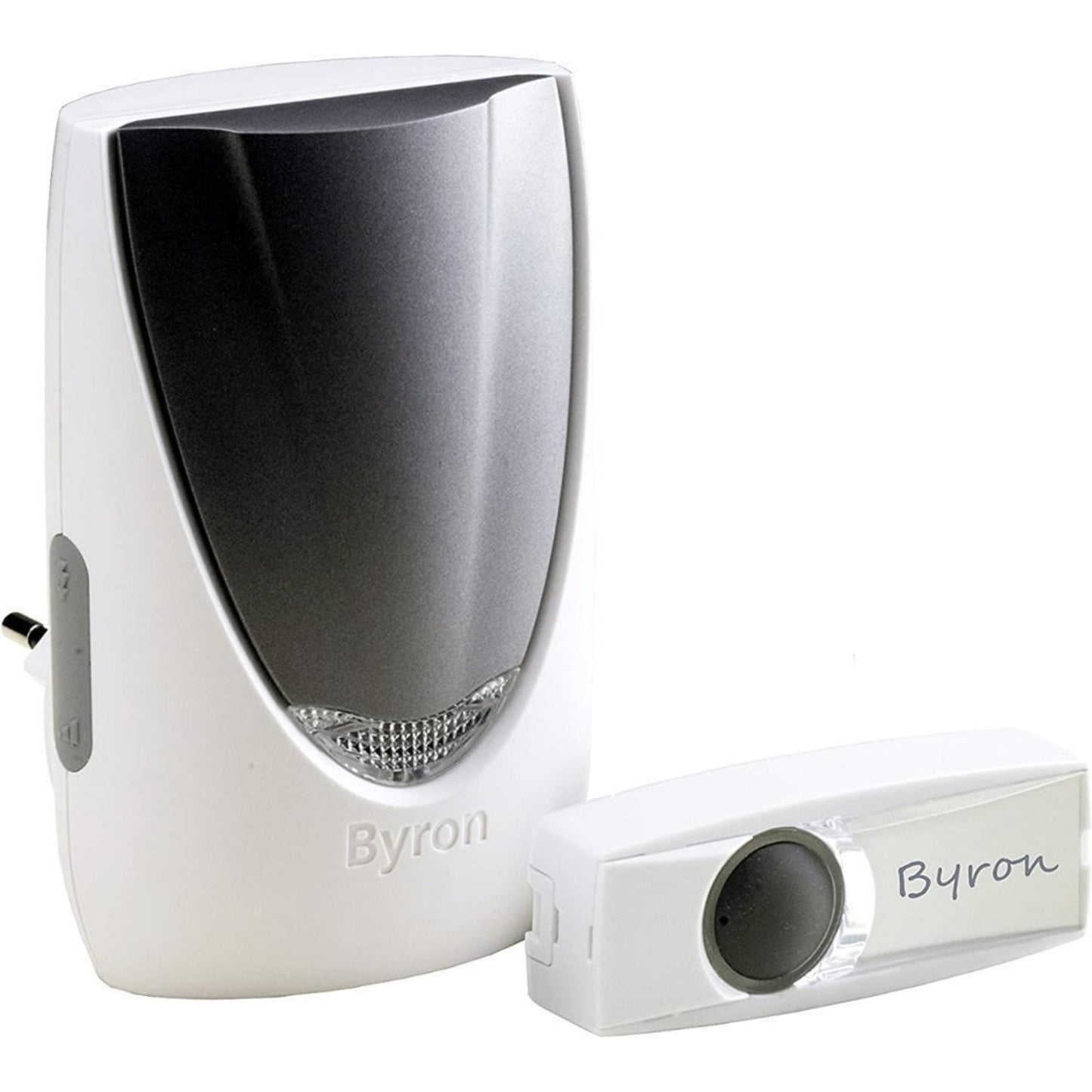 Byron Wireless Doorbell LED Light Plug-in EU 2 Pin Mains - 125m Range BY216FE