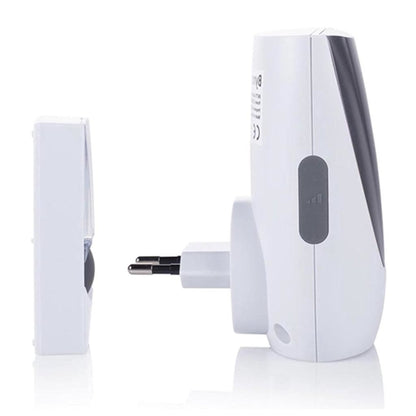 Byron Wireless Doorbell LED Light Plug-in EU 2 Pin Mains - 125m Range BY216FE