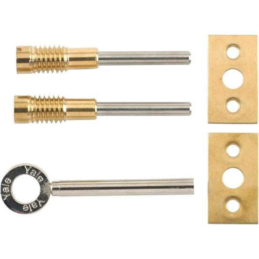 Yale Sash Window Locks Dual Screw Window Lock Plus Key Brass Finish 2 Pack 8013