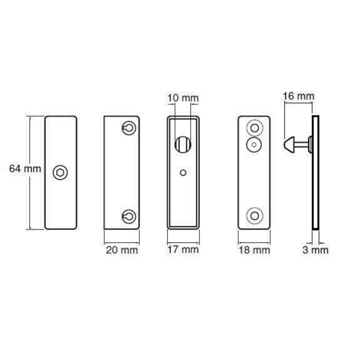 Yale P118 Auto Window Lock White Finish Single Pack Key Operated Timber Casement