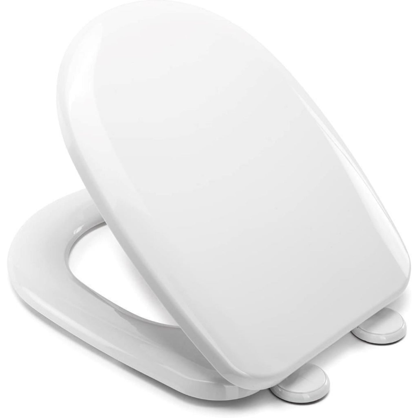 Croydex D Shape Sit Tight Vida Toilet Seat Anti-Bacterial White 46.5 x 36 x 5 cm