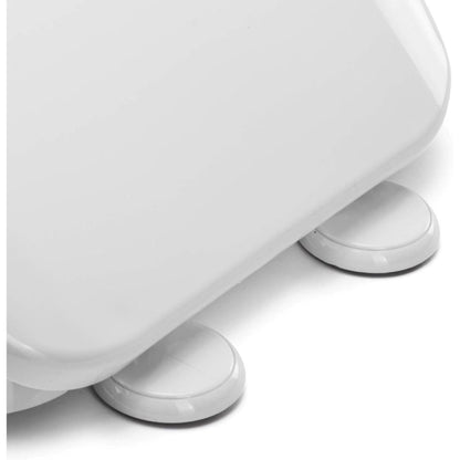 Croydex D Shape Sit Tight Vida Toilet Seat Anti-Bacterial White 46.5 x 36 x 5 cm
