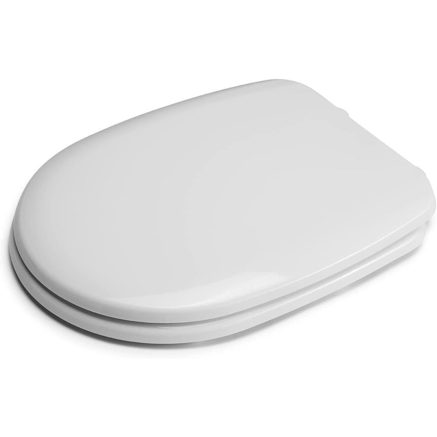 Croydex D Shape Sit Tight Vida Toilet Seat Anti-Bacterial White 46.5 x 36 x 5 cm