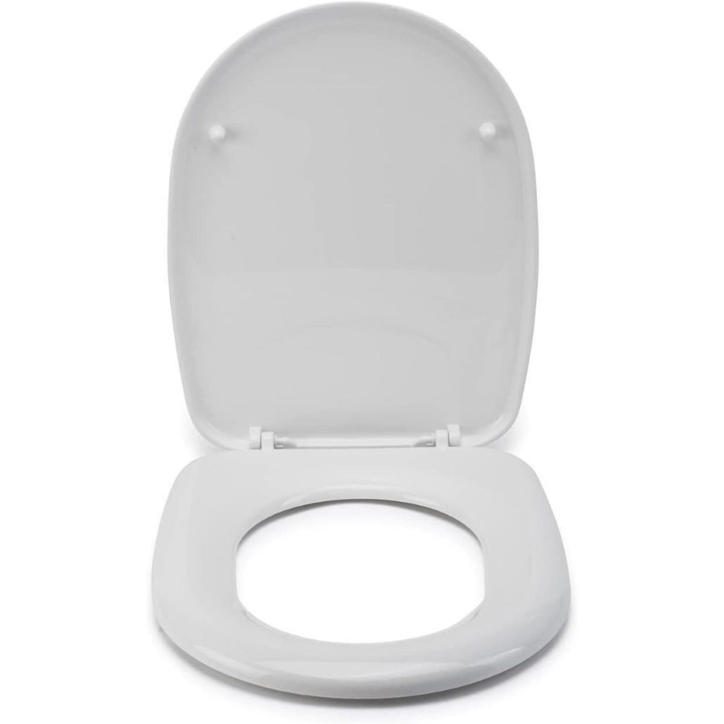 Croydex D Shape Sit Tight Vida Toilet Seat Anti-Bacterial White 46.5 x 36 x 5 cm