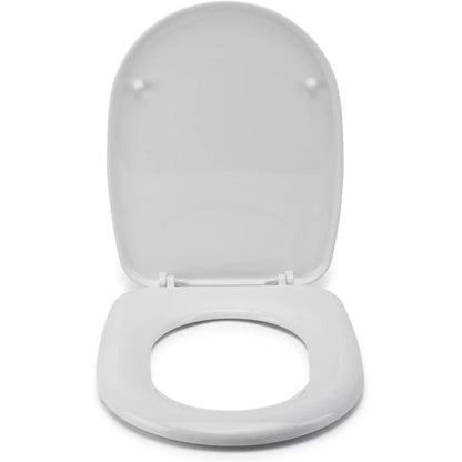 Croydex D Shape Sit Tight Vida Toilet Seat Anti-Bacterial White 46.5 x 36 x 5 cm