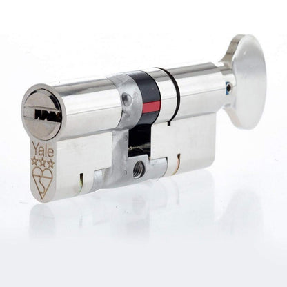 Yale Anti-Snap 3 Star Euro Thumbturn Cylinder High Security Crome P-YS3-4040NT