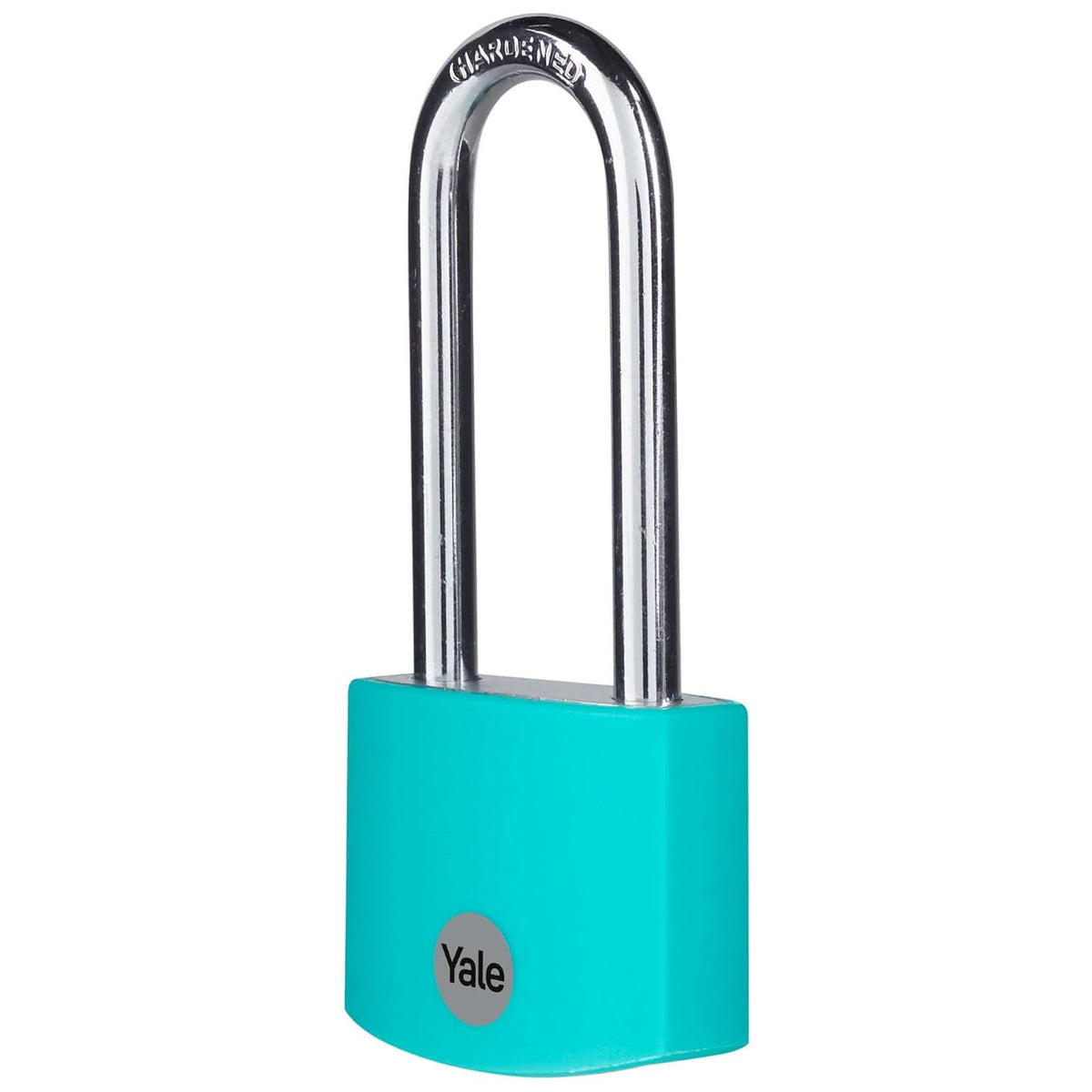 Yale Standard Security 38mm Aluminium Padlock with Long Shackle Teal 3 Keys