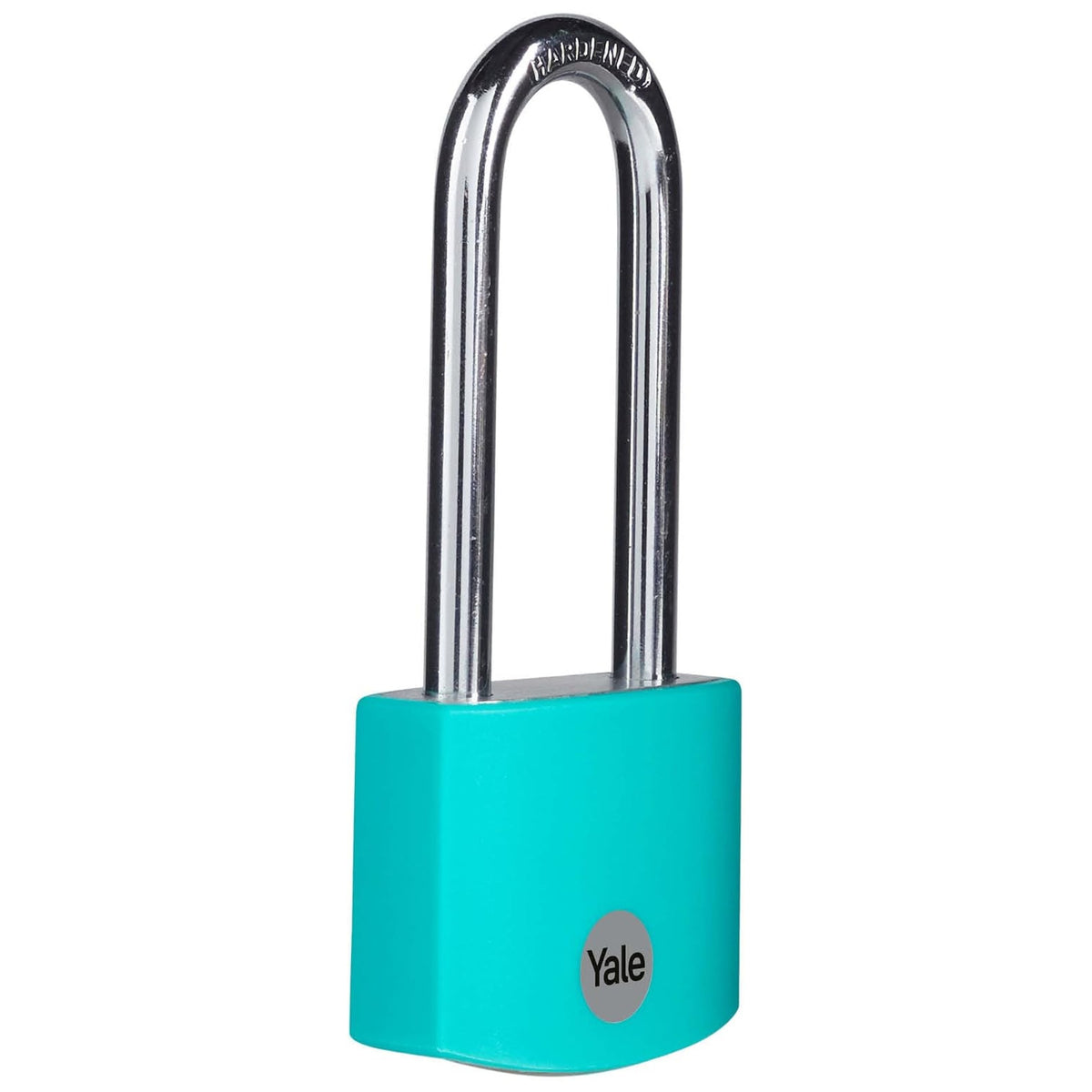 Yale Standard Security 38mm Aluminium Padlock with Long Shackle Teal 3 Keys