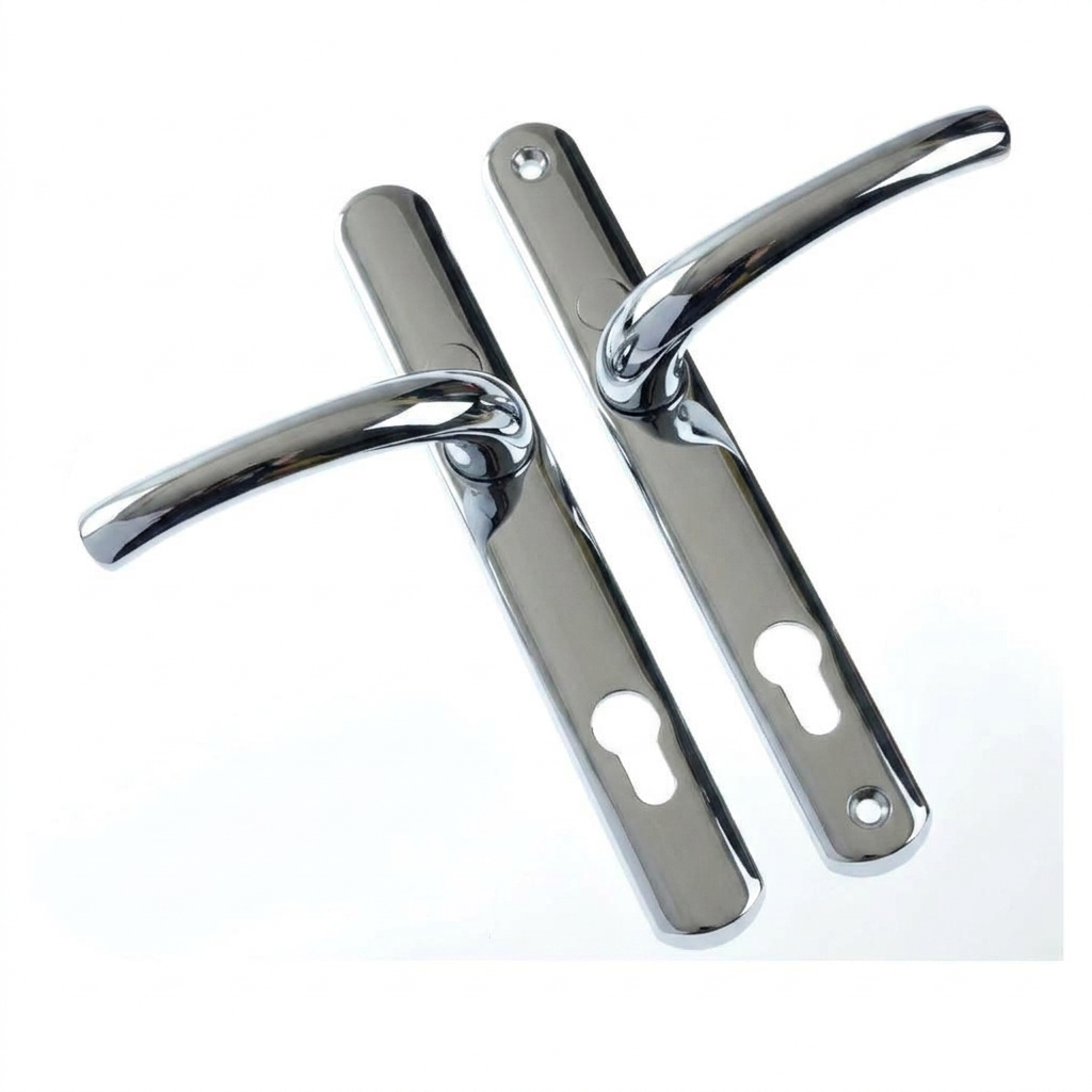 Yale Superior Door Handle Standard Security for PVCu Doors 92 mm/215 mm Polished Chrome