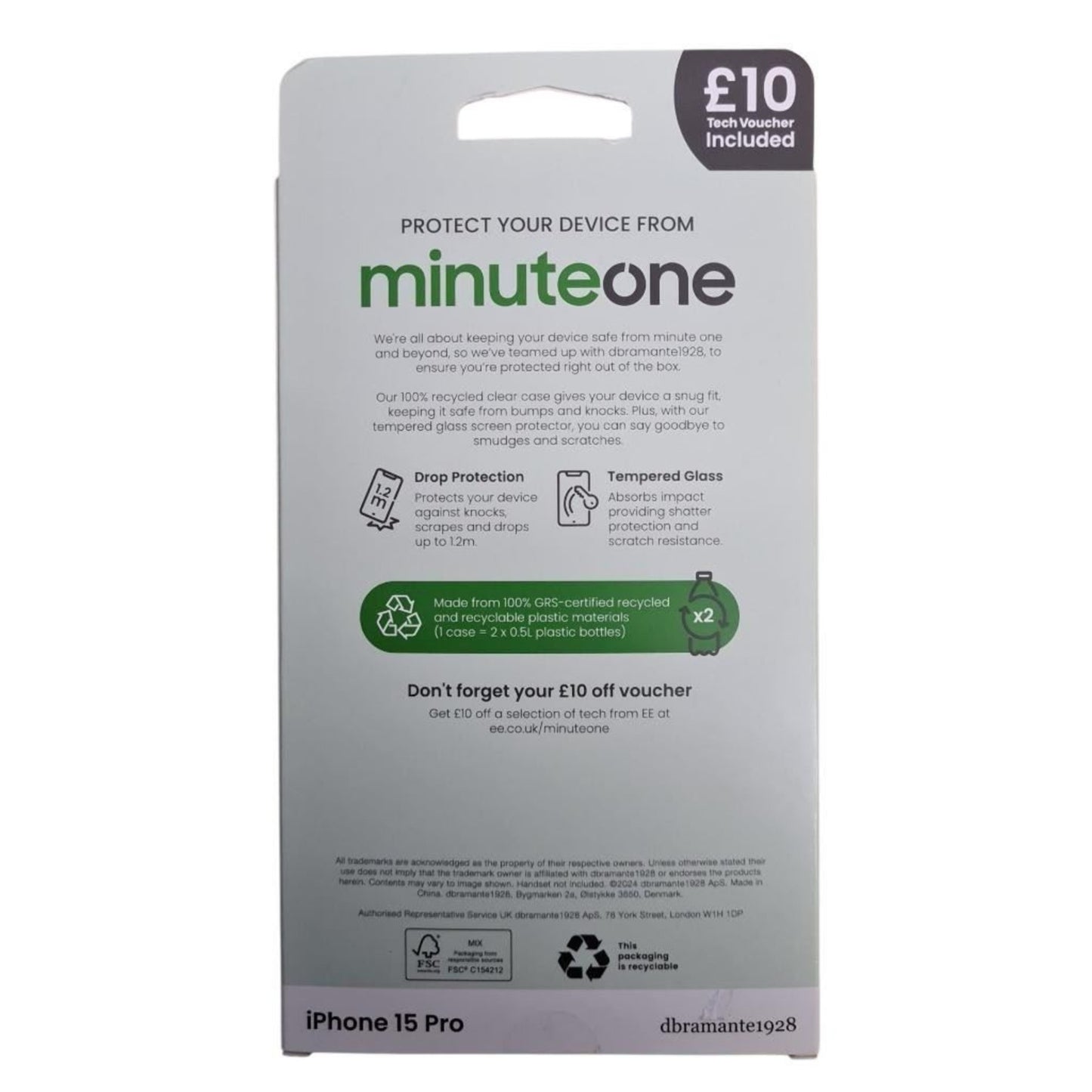 dbramante1928 iPhone 15 Pro Case and Screen Protector Plus £10 EE Discount