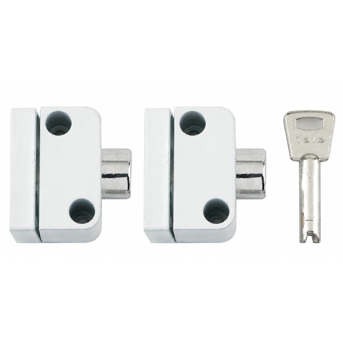 Yale 8K102 Push Button Window Lock with Key White Finish Pack of 2