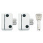 Yale 8K102 Push Button Window Lock with Key White Finish Pack of 2