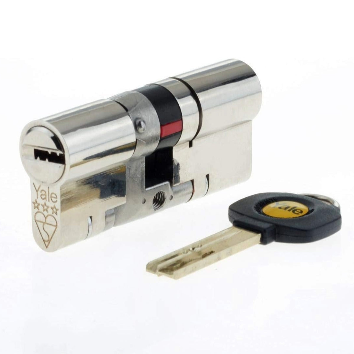 Yale Anti Snap 3 Star Double Cylinder High Security 40:40 80mm Chrome B-YS3-4040N