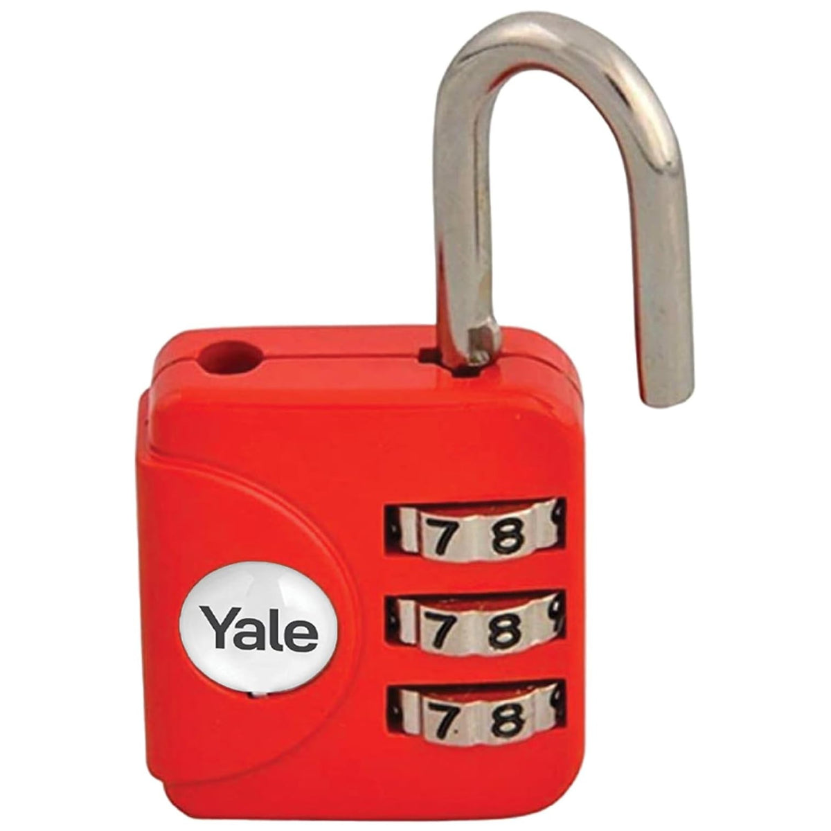 Yale 3 Digit Combination Standard Security Luggage Combination Padlock Red