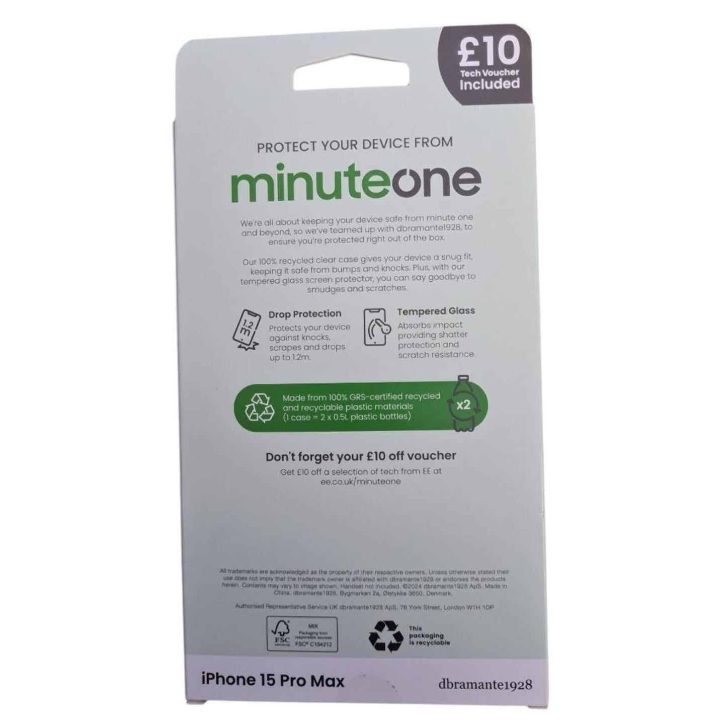 dbramante1928 iPhone 15 Pro Max Case and Screen Protector Plus £10 EE Discount