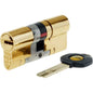 Yale Anti Snap 3 Star Double Cylinder High Security 40:50 90mm Brass B-YS3-4050B