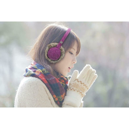 KitSound Audio On-Ear Earmuffs with Built In Headphones Cable Knit