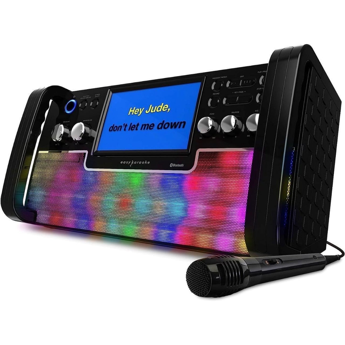 Easy Karaoke Bluetooth CD+G Karaoke Disco Party Machine with Light Effects