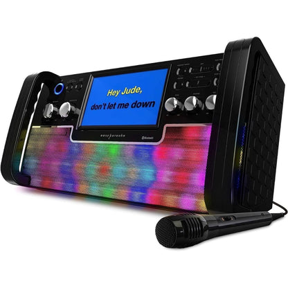 Easy Karaoke Bluetooth CD+G Karaoke Disco Party Machine with Light Effects