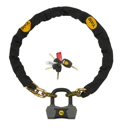 Yale Chain and Lock 1100mm Maximum Security Chain Bike Lock Heavy Duty 4 Keys