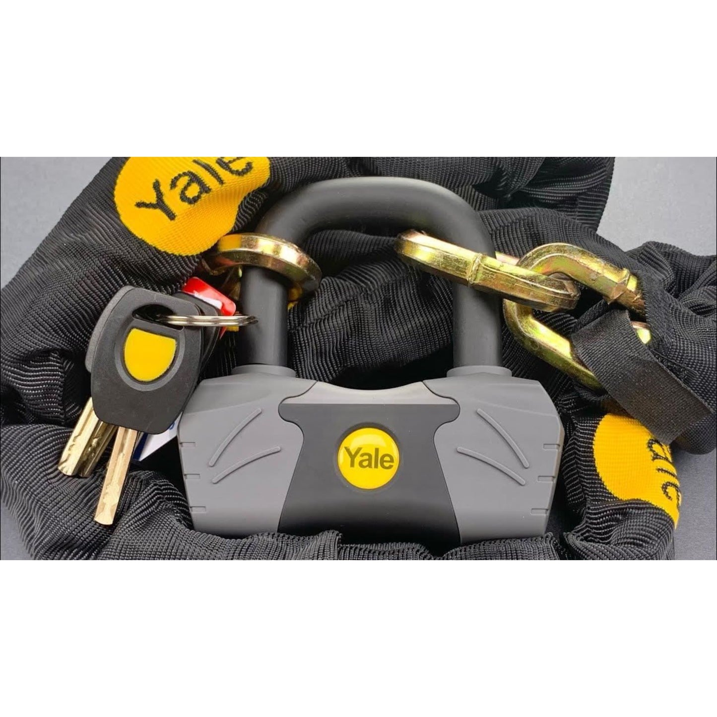 Yale Chain and Lock 1100mm Maximum Security Chain Bike Lock Heavy Duty 4 Keys