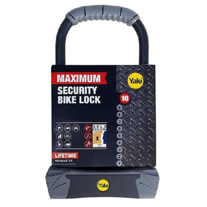 Yale Bike D Lock 230x115mm Max Security 4 Laser Cut Keys Anti Drill