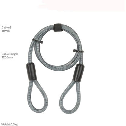 Yale Bike D Lock with Cable 230x115mm High Security 4 Laser Cut Keys Anti Drill