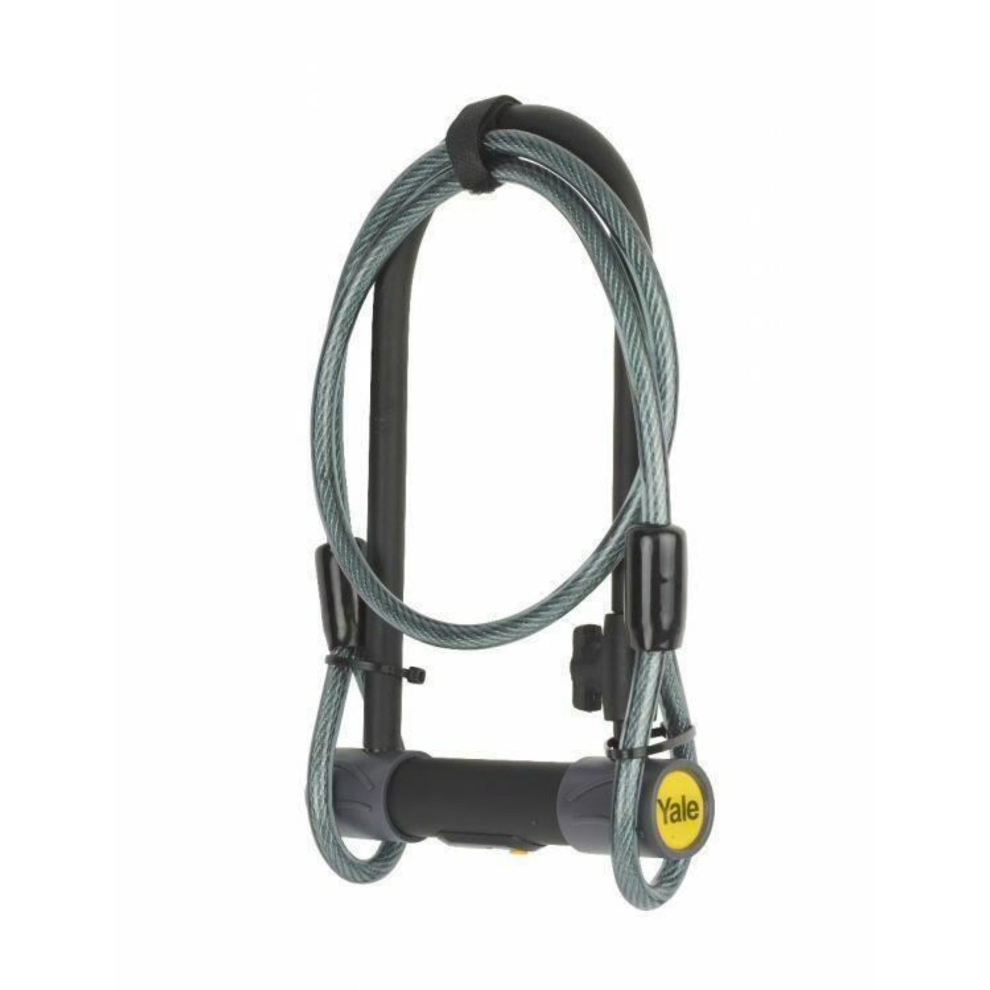 Yale Bike D Lock with Cable 230x115mm High Security 4 Laser Cut Keys Anti Drill