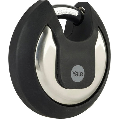 Yale Y130B Maximum Security Stainless Steel Discus Padlock With Cover 3 Key 70mm