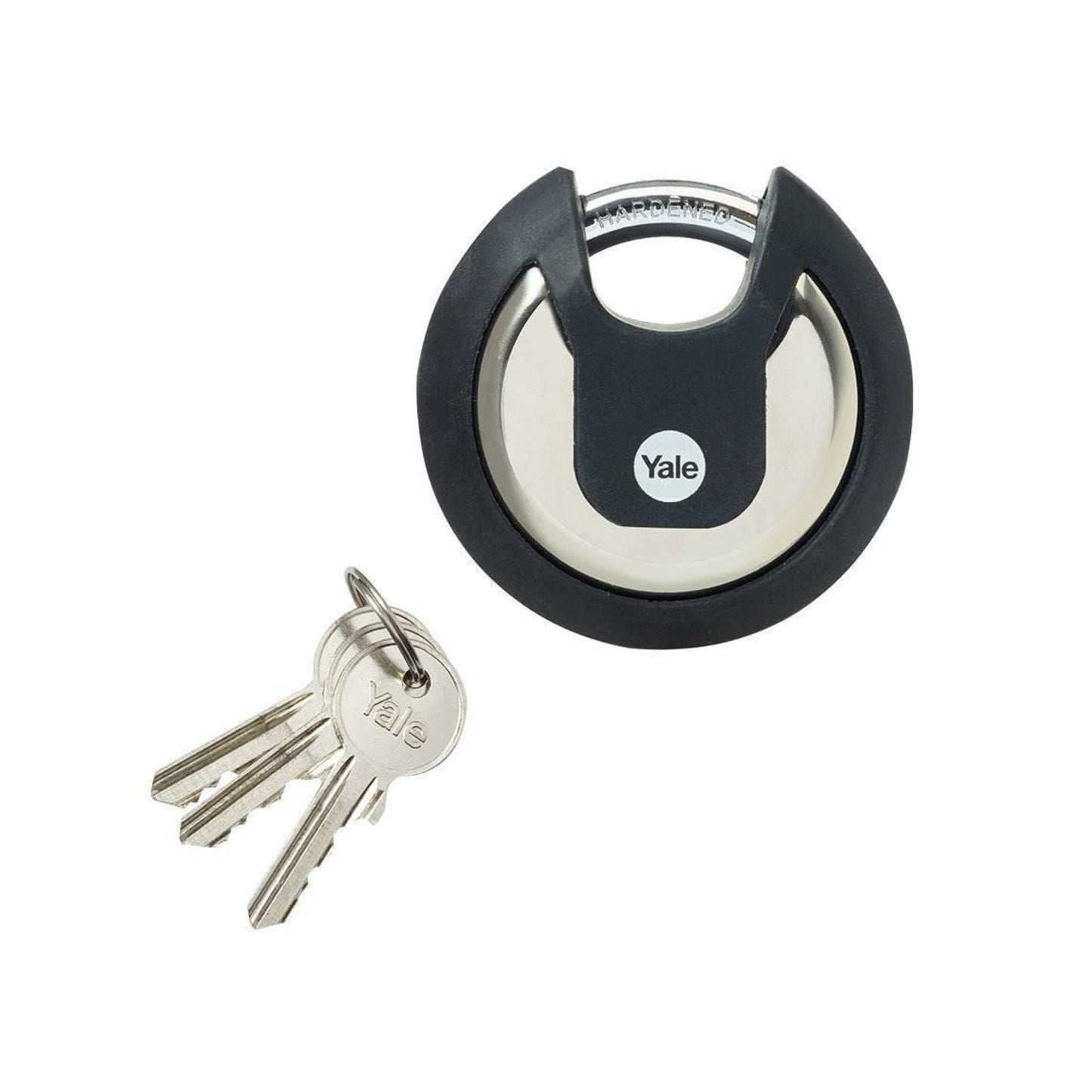 Yale Y130B Maximum Security Stainless Steel Discus Padlock With Cover 3 Key 70mm