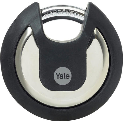 Yale Y130B Maximum Security Stainless Steel Discus Padlock With Cover 3 Key 70mm