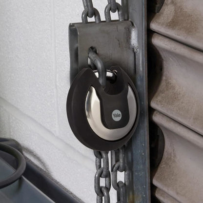 Yale Y130B Maximum Security Stainless Steel Discus Padlock With Cover 3 Key 70mm