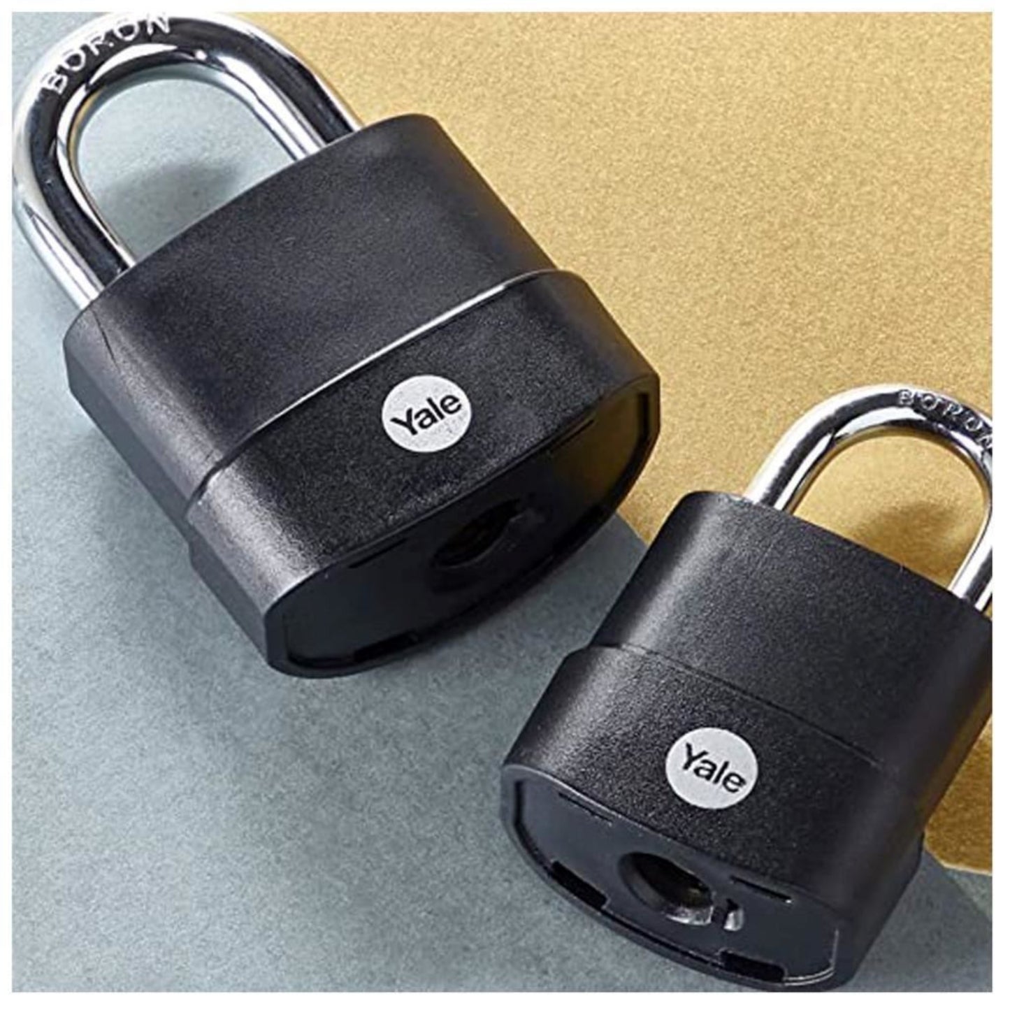 Yale Weatherproof Padlock Outdoor Hardened Steel 3 Keys Maximum Security