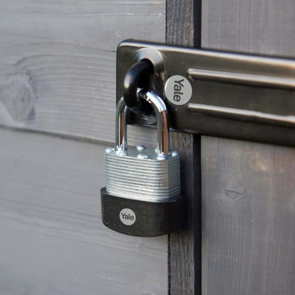 Yale Weatherproof Padlock 60mm Outdoor Lock Hardened Steel Shackle High Security