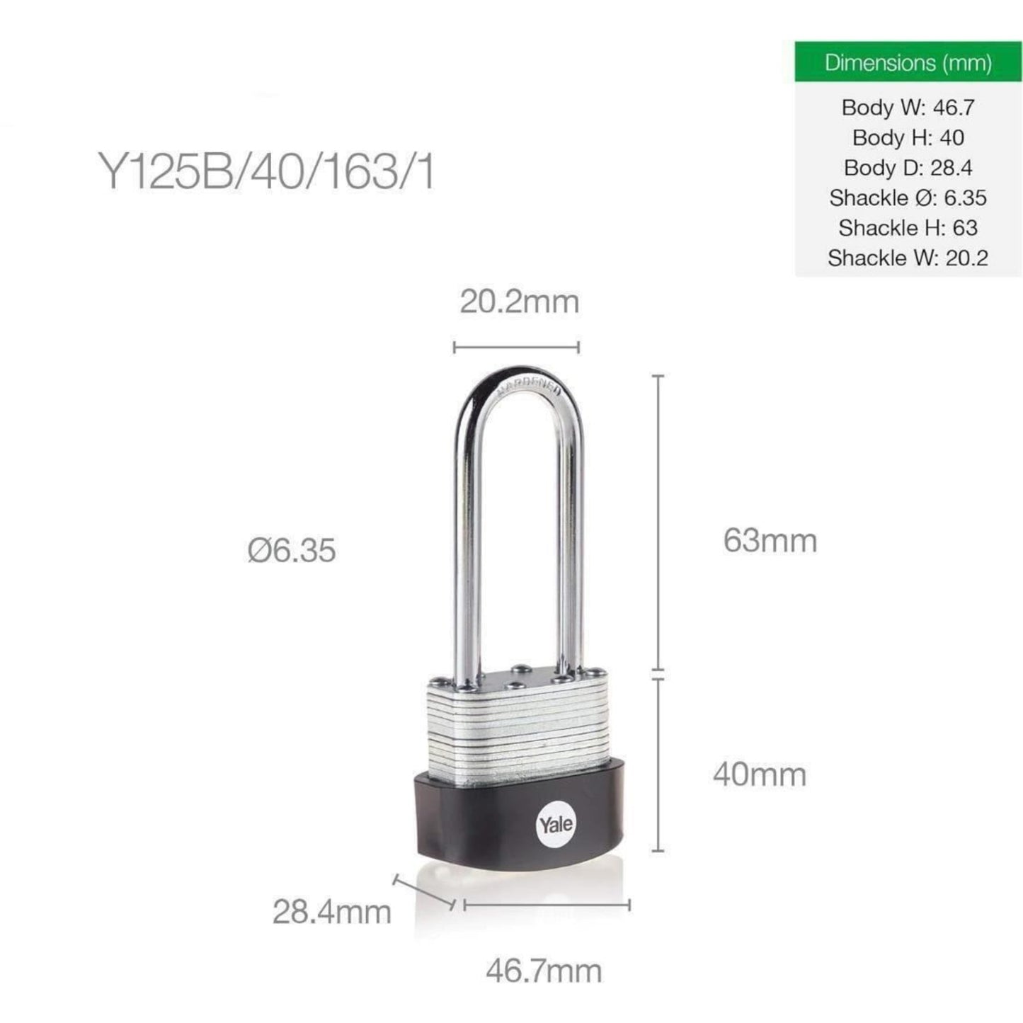 Yale Weatherproof Padlock 40mm Outdoor Lock Hardened Steel Shackle High Security
