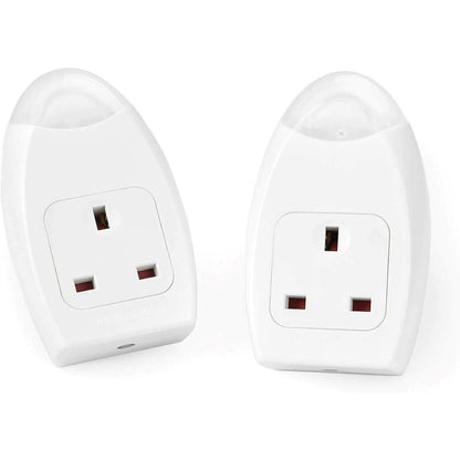 Masterplug Night Lights Soft Glow LED Dusk to Dawn Plug In Sockets Set of Two UK