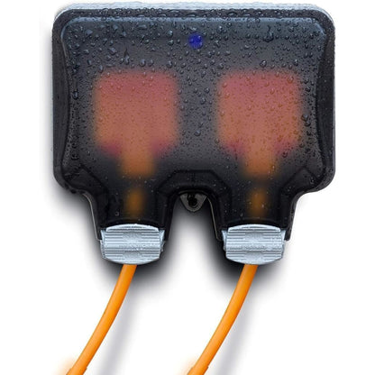 BG Electrical Weatherproof Outdoor Switched Double Socket with Wi-Fi Repeater