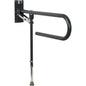Croydex Foldaway Drop Down Grab Rail with Leg Wall Mount Mobility Aid Steel Grey